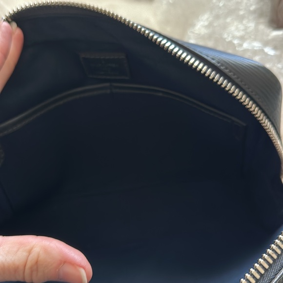 LOUIS VUITTON 💙 Epi leather OSRAY Navy/Silver wristlet blue suede int Authentic - Picture 8 of 16